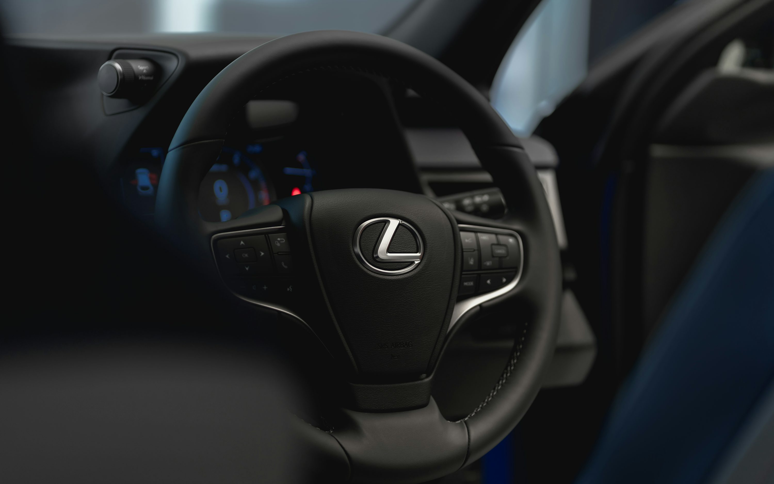 black and gray honda steering wheel