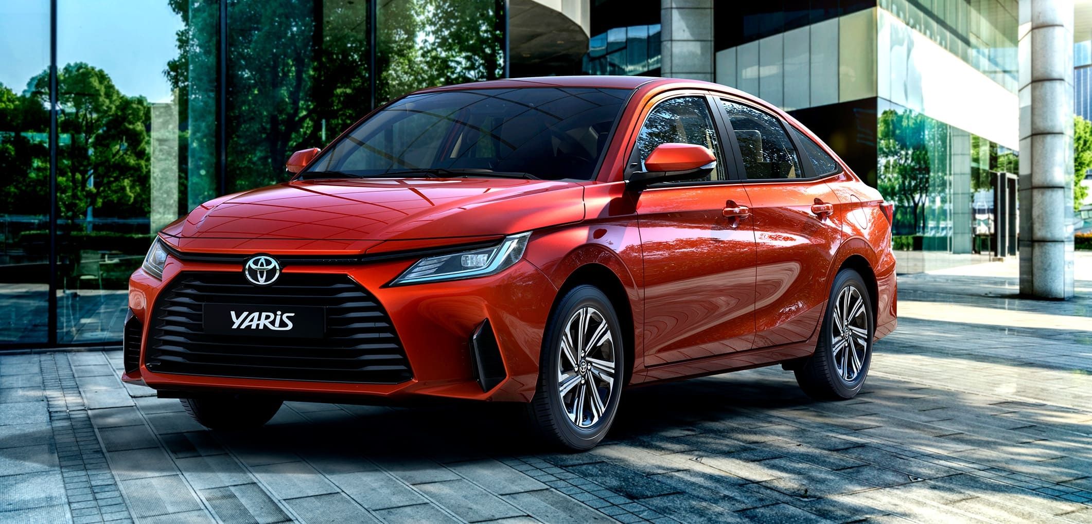 The Yaris Sedan's front end is clearly inspired by the Toyota Camry?