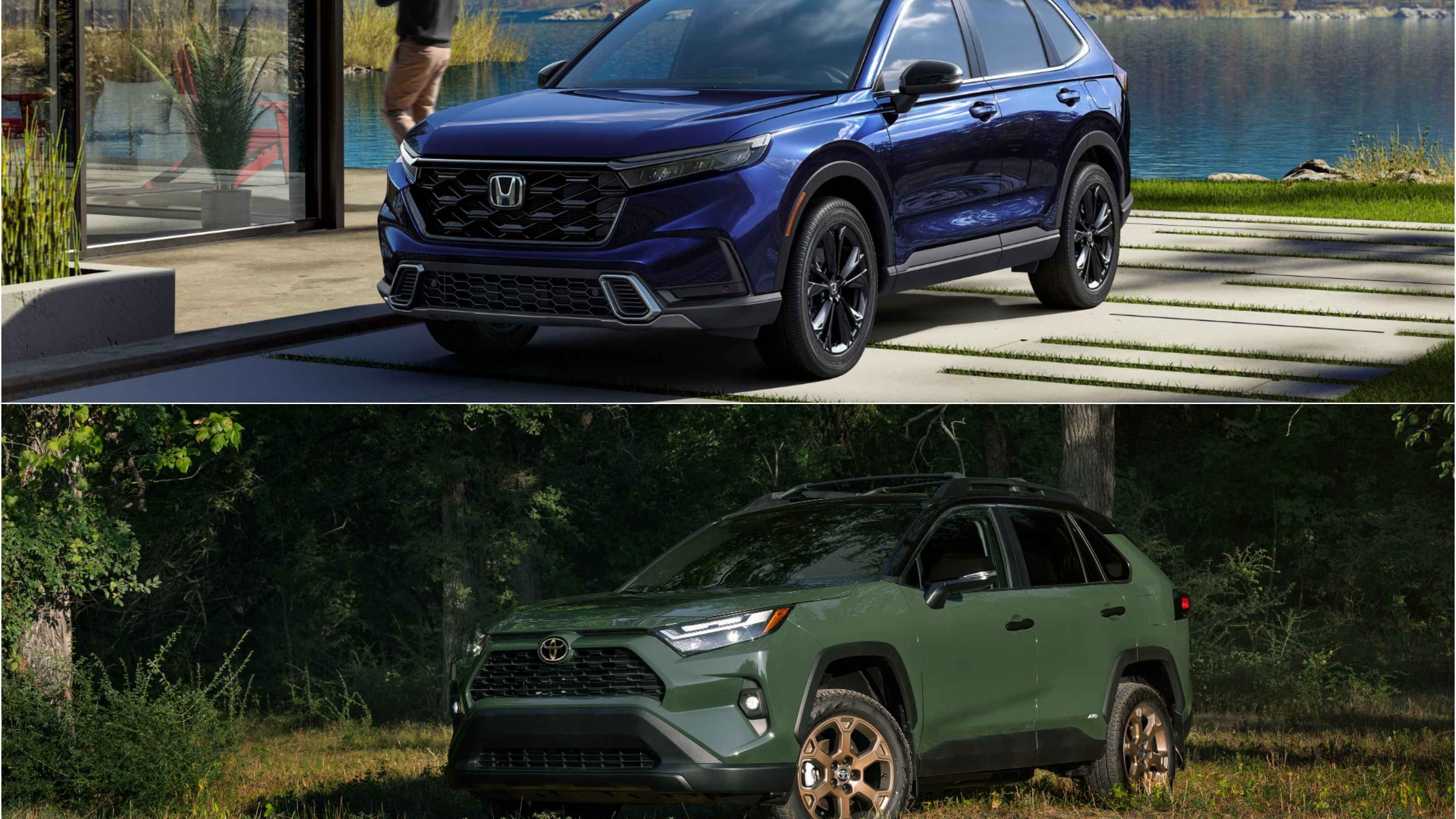 Compare the 2025 Toyota RAV4 and Honda CR-V hybrids in fuel efficiency, tech features, and cargo space.