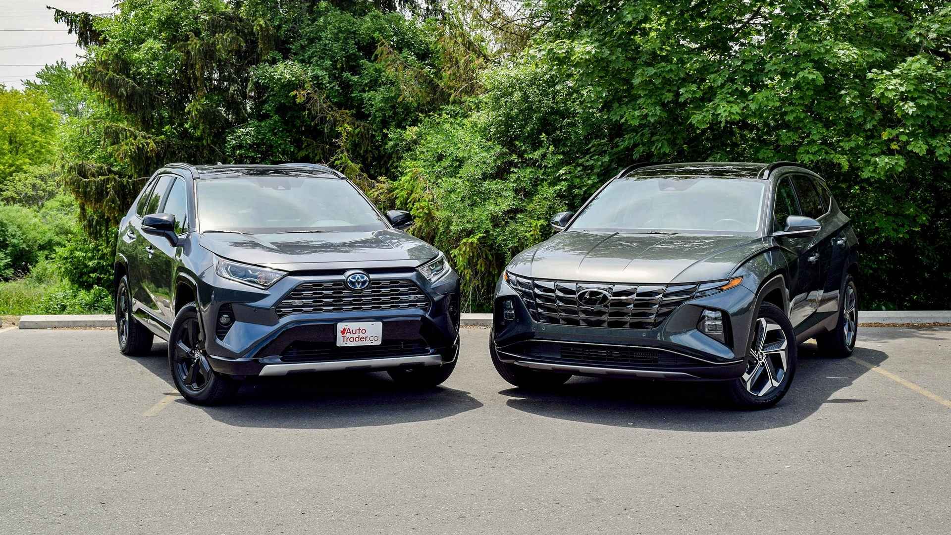 Compare the 2025 Hyundai Tucson and Toyota RAV4's fuel efficiency, tech features, and pricing
