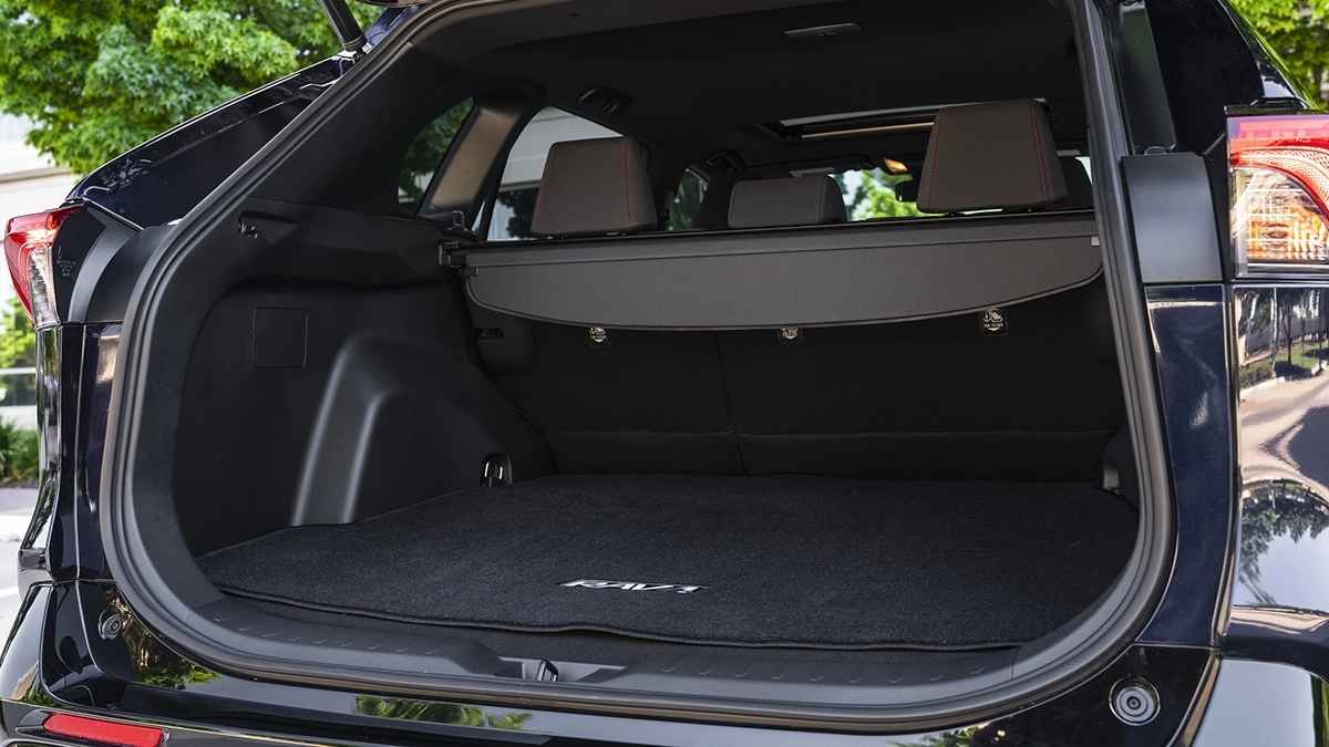 Discover the 2025 Toyota RAV4 trunk space capacity, cargo management features, and creative storage hacks including measurements, folding seats