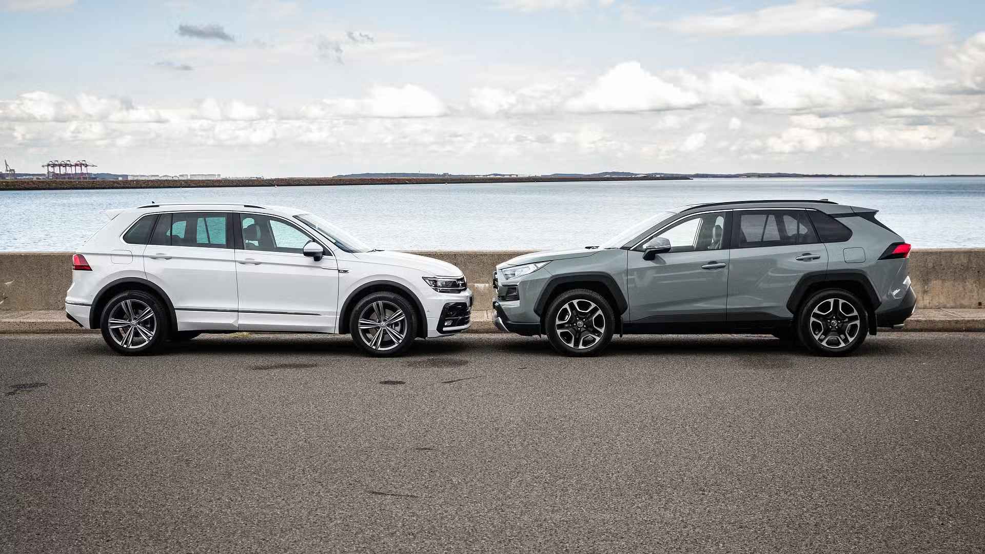 Compare the 2025 Volkswagen Tiguan and Toyota RAV4 with our detailed analysis of engine performance, fuel efficiency, innovative tech features
