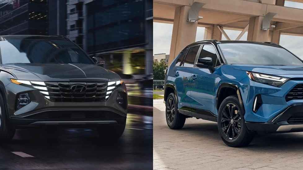 Compare the 2025 Toyota RAV4 and Hyundai Tucson side-by-side. Discover key differences in hybrid performance, tech features