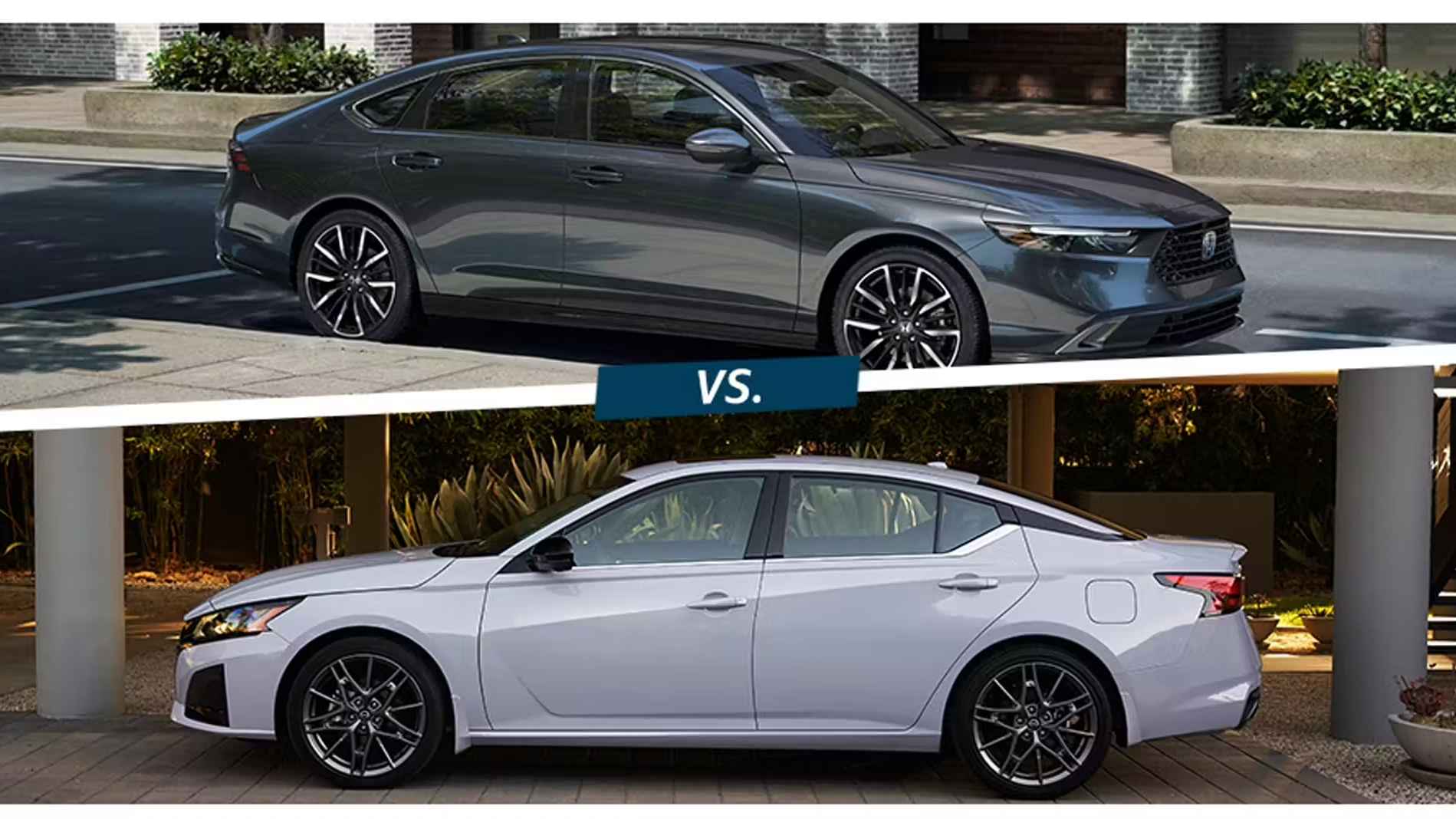 Compare the 2025 Honda Accord and Nissan Altima side-by-side. Discover which midsize sedan offers better fuel efficiency, tech features