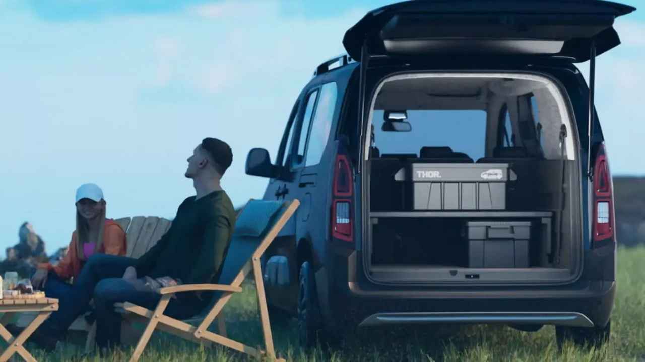 Stellantis offers the Berlingo Black Edition in Japan with a double bed kit and storage space for camping and travel enthusiasts seeking comfort. 