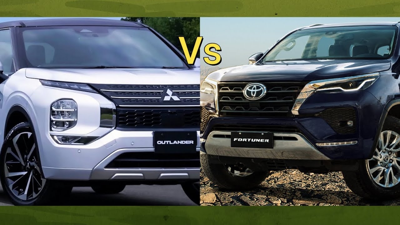 Compare the 2025 Mitsubishi Outlander and Toyota Fortuner in fuel efficiency, pricing, and tech features
