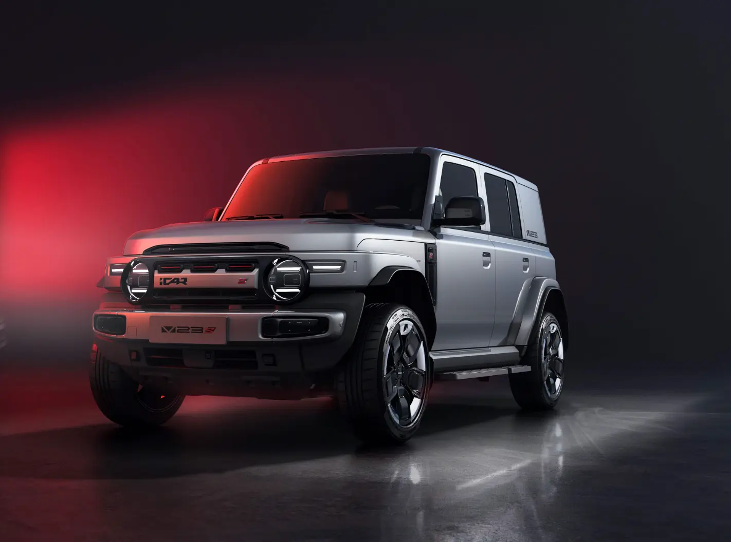 The new iCAR V23 Cyber Edition 2025 debuts with a bold cyberpunk design, dual motor AWD up to 449 hp, and futuristic features in a compact electric SUV.