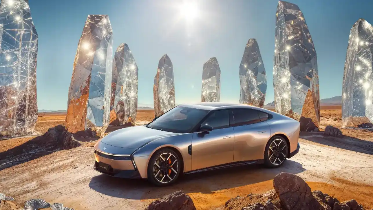 The XPENG P7 2025 debuts in Rhythmic Yellow with bold design, dual motor setup, and up to 820 km range, aiming to rival Tesla and Lucid in the luxury EV market.
