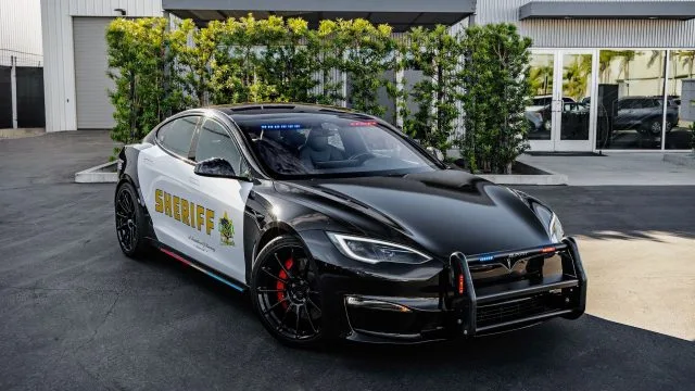 California's UP.FIT modifies the Tesla Model S Plaid into a dedicated police vehicle, making its debut at the 2024 SEMA Show in Las Vegas.