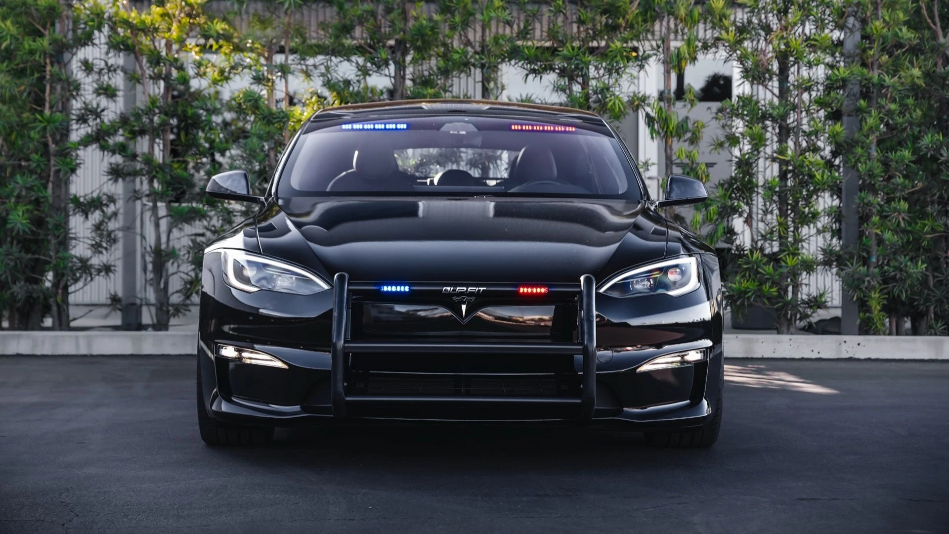 Tesla Model S Plaid Transformed into Police Car