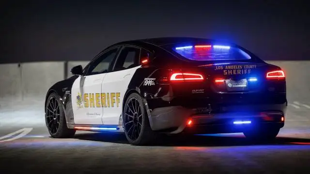 Tesla Model S Plaid Transformed into Police Car