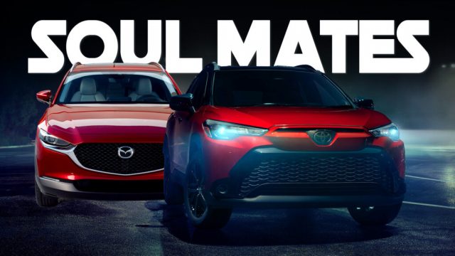 Toyota introduces Mazda's Soul Red Crystal color in its 2025 Corolla Cross, showcasing the strong partnership between the two Japanese automakers.