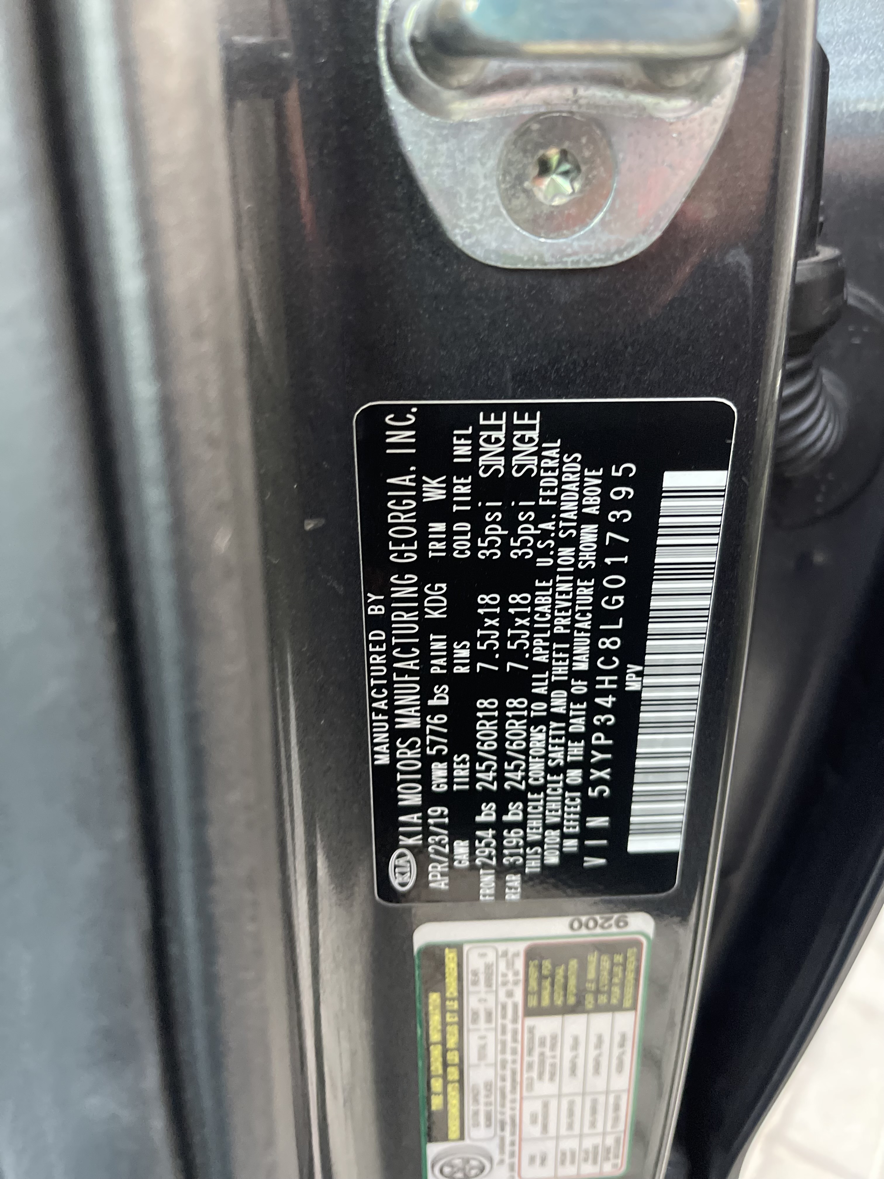 Kia Telluride 2020 3.6L