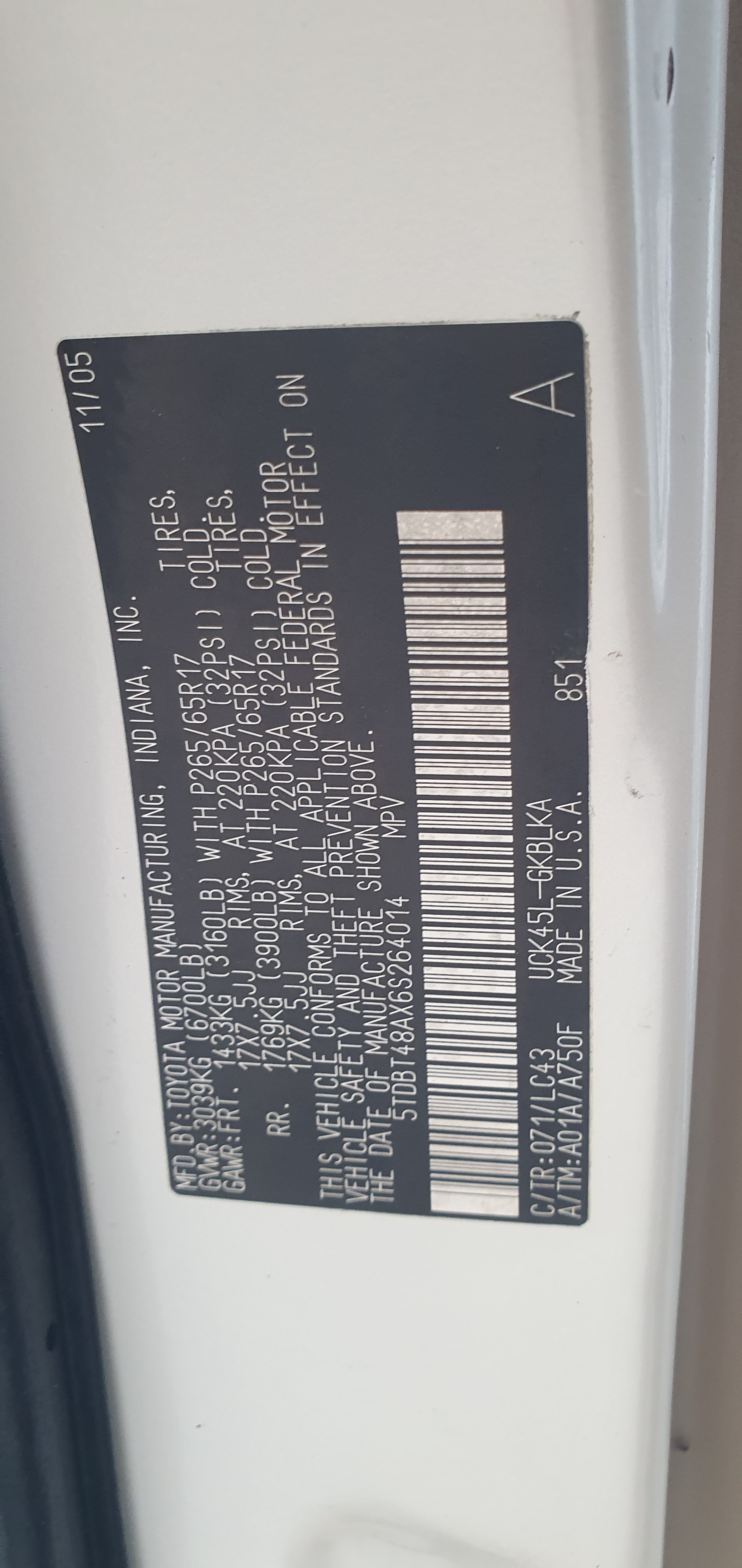 تويوتا سيكويا 2006 4.7L