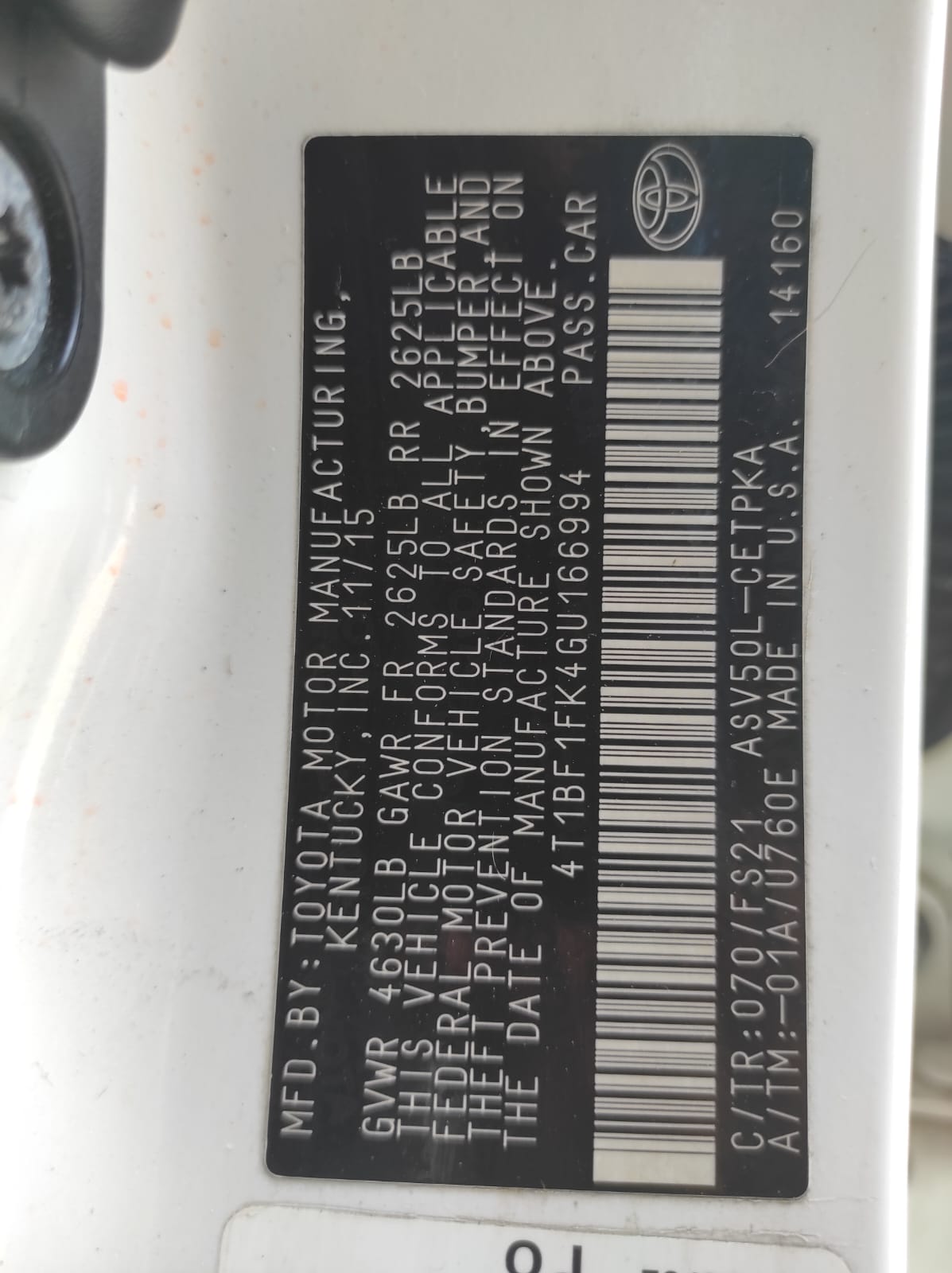 Toyota Camry 2016