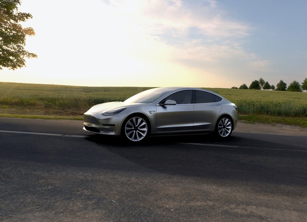 the 3th official image of Tesla Model 3.