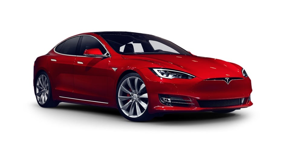 the 1th official image of Tesla Model S.