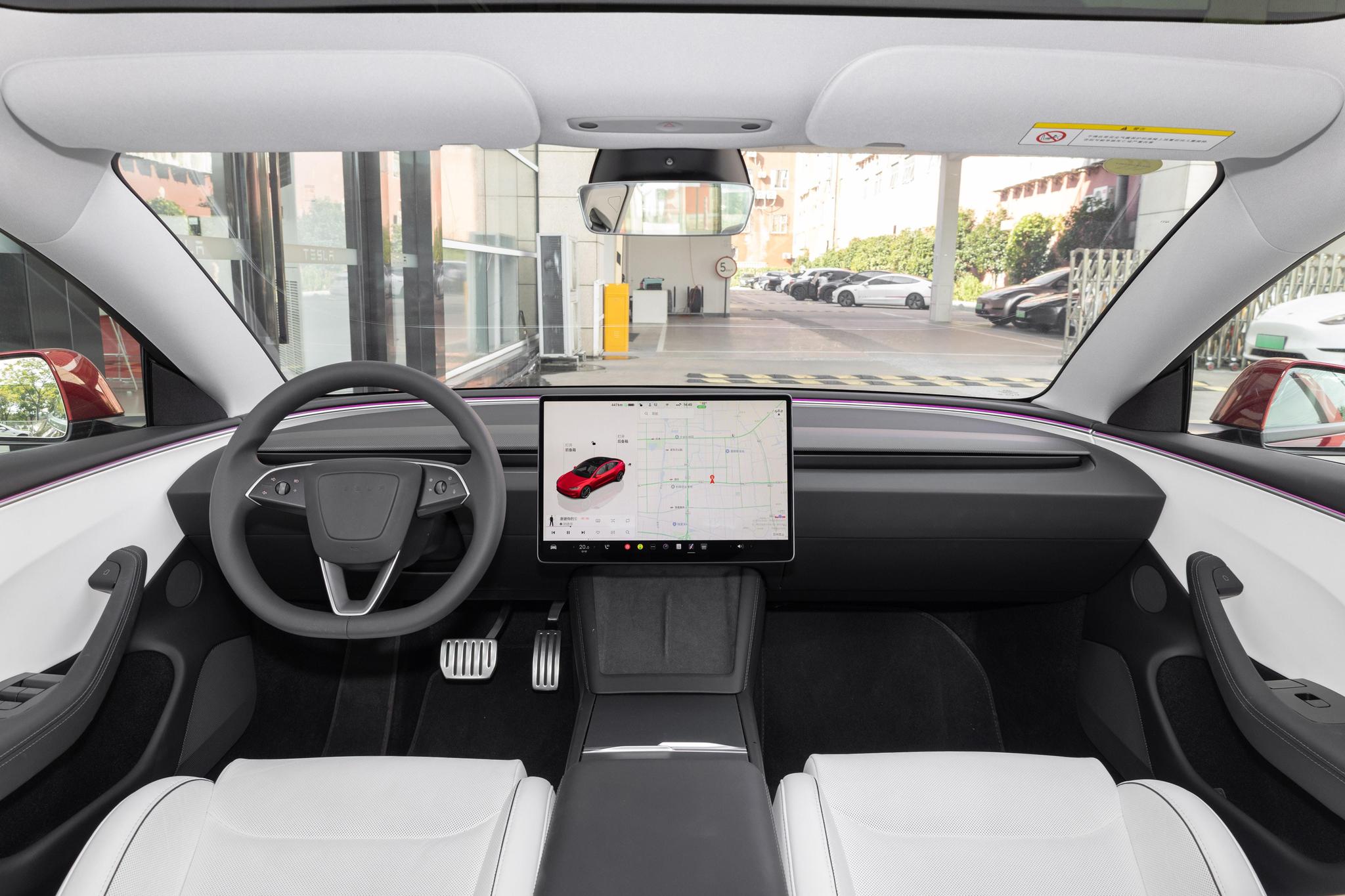 the 3th interior image of Tesla Model 3.